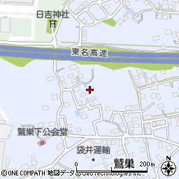 静岡県袋井市鷲巣554周辺の地図