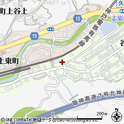 兵庫県神戸市北区谷上南町3-22周辺の地図