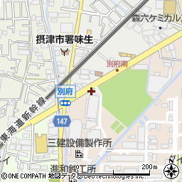 摂津警察署味生交番周辺の地図