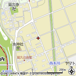 静岡県袋井市延久422-2周辺の地図