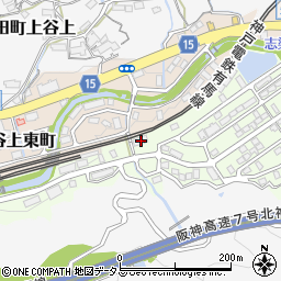 兵庫県神戸市北区谷上南町3-24周辺の地図