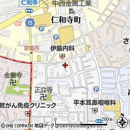 大阪府寝屋川市黒原城内町3-9周辺の地図