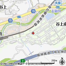 兵庫県神戸市北区谷上南町7-18周辺の地図