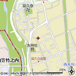 静岡県袋井市延久444周辺の地図