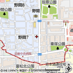 尼崎信用金庫野間支店周辺の地図