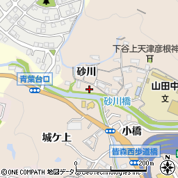兵庫県神戸市北区山田町下谷上砂川6-8周辺の地図