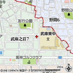 コア武庫之荘周辺の地図