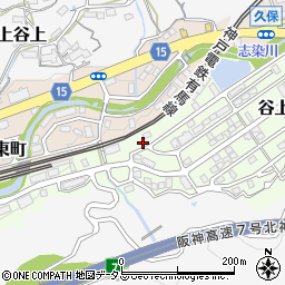 兵庫県神戸市北区谷上南町3-18周辺の地図