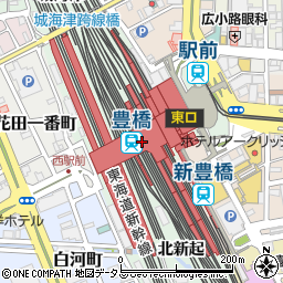 豊橋駅周辺の地図