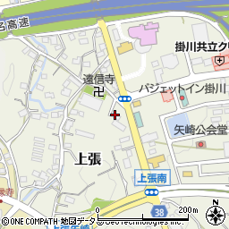 静岡県掛川市上張676周辺の地図