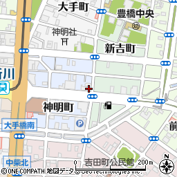 豊川信用金庫豊橋支店周辺の地図