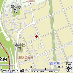 静岡県袋井市延久421-5周辺の地図