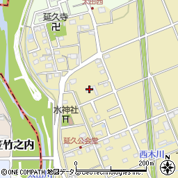 静岡県袋井市延久434周辺の地図