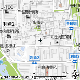 大阪府豊中市利倉周辺の地図