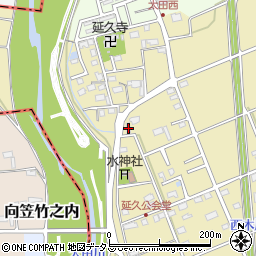 静岡県袋井市延久447周辺の地図