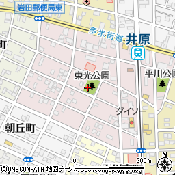 愛知県豊橋市東光町周辺の地図