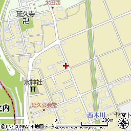 静岡県袋井市延久419周辺の地図