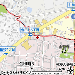 大阪府守口市金田町5丁目26周辺の地図