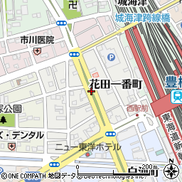 愛知県豊橋市花田一番町周辺の地図
