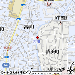 大阪府寝屋川市成美町5-19周辺の地図
