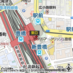 名古屋鉄道株式会社　豊橋駅周辺の地図