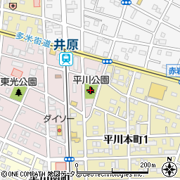 平川公園周辺の地図