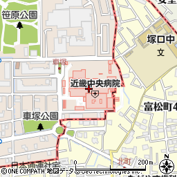 近畿中央病院（公立学校共済組合）周辺の地図