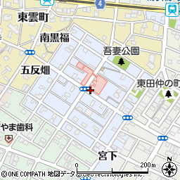 愛知県豊橋市吾妻町周辺の地図