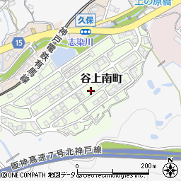 兵庫県神戸市北区谷上南町16-9周辺の地図