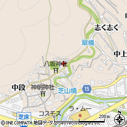 兵庫県神戸市北区山田町下谷上天神周辺の地図