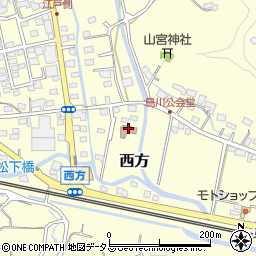 菊川市役所　西方地区センター周辺の地図