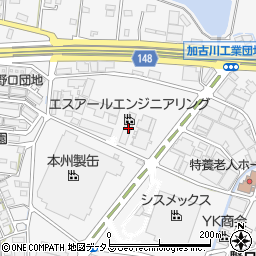 兵庫県加古川市野口町水足179-14周辺の地図
