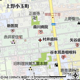 三重県伊賀市上野忍町周辺の地図