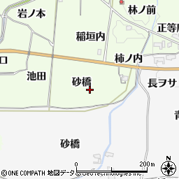 京都府木津川市加茂町例幣砂橋周辺の地図