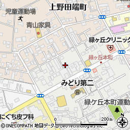 三重県伊賀市緑ケ丘本町1648-2周辺の地図