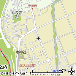 静岡県袋井市延久418周辺の地図