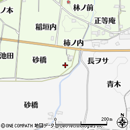 京都府木津川市加茂町例幣柿ノ内周辺の地図