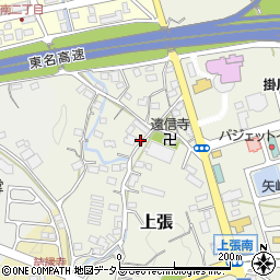 静岡県掛川市上張906周辺の地図