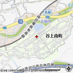兵庫県神戸市北区谷上南町7-1周辺の地図