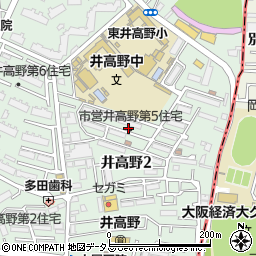 市営井高野第５住宅周辺の地図