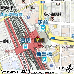 三菱ＵＦＪ銀行豊橋ステーションビル ＡＴＭ周辺の地図