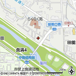 ファミリーマート田能四丁目店周辺の地図