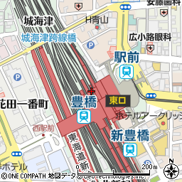 肉のくわばら・豊橋駅ビルカルミア店周辺の地図