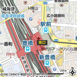 豊橋ステーションビル・カルミア　２Ｆお亀堂周辺の地図