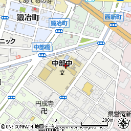 豊橋市立中部中学校周辺の地図