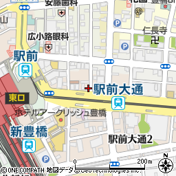 豊橋駅東口自転車等　駐車場周辺の地図