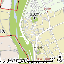 静岡県袋井市延久523周辺の地図