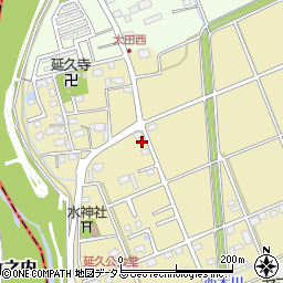 静岡県袋井市延久409周辺の地図