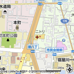 大阪府寝屋川市秦町46周辺の地図