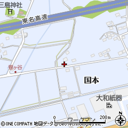 静岡県袋井市国本1353-2周辺の地図